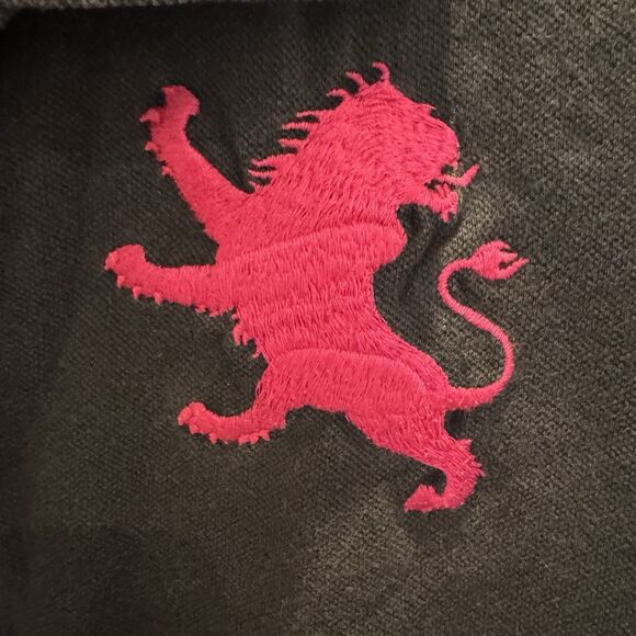 Express 2yk Black Polo With Pink Lion Stretch Baby tee Vintage Punk Grunge - Picture 4 of 6